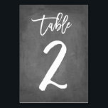 Chic Typographie Chalkboard Numéro de table | Tabl<br><div class="desc">Contactez-moi pour obtenir des numéros de table supplémentaires ou des couleurs personnalisées.</div>