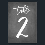 Chic Typographie Chalkboard Numéro de table | Tabl<br><div class="desc">Contactez-moi pour obtenir des numéros de table supplémentaires ou des couleurs personnalisées.</div>
