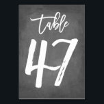 Chic Typographie Chalkboard Numéro de table | Tabl<br><div class="desc">Contactez-moi pour obtenir des numéros de table supplémentaires ou des couleurs personnalisées.</div>