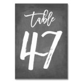 Chic Typographie Chalkboard Numéro de table | Tabl (Dos)