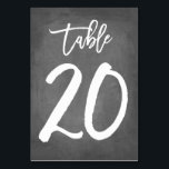 Chic Typographie Chalkboard Numéro de table | Tabl<br><div class="desc">Contactez-moi pour obtenir des numéros de table supplémentaires ou des couleurs personnalisées.</div>