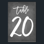 Chic Typographie Chalkboard Numéro de table | Tabl<br><div class="desc">Contactez-moi pour obtenir des numéros de table supplémentaires ou des couleurs personnalisées.</div>