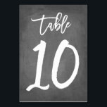 Chic Typographie Chalkboard Numéro de table | Tabl<br><div class="desc">Contactez-moi pour obtenir des numéros de table supplémentaires ou des couleurs personnalisées.</div>