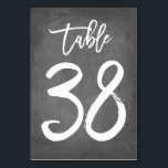 Chic Typographie Chalkboard Numéro de table | Tabl<br><div class="desc">Contactez-moi pour obtenir des numéros de table supplémentaires ou des couleurs personnalisées.</div>