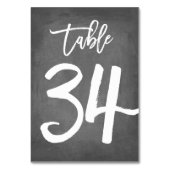 Chic Typographie Chalkboard Numéro de table | Tabl (Dos)
