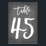 Chic Typographie Chalkboard Numéro de table | Tabl<br><div class="desc">Contactez-moi pour obtenir des numéros de table supplémentaires ou des couleurs personnalisées.</div>