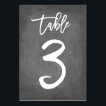Chic Typographie Chalkboard Numéro de table | Tabl<br><div class="desc">Contactez-moi pour obtenir des numéros de table supplémentaires ou des couleurs personnalisées.</div>