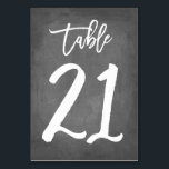 Chic Typographie Chalkboard Numéro de table | Tabl<br><div class="desc">Contactez-moi pour obtenir des numéros de table supplémentaires ou des couleurs personnalisées.</div>