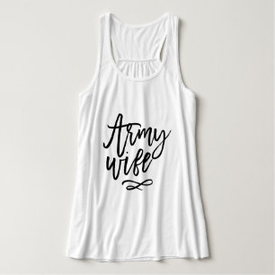 Chic Typography - Army Wife Tanktop