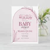 Chic Typography Baby shower Kaart (Staand voorkant)