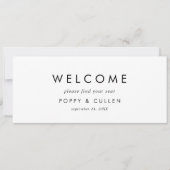 Chic Typography Hanging Seating Chart Header (Voorkant)