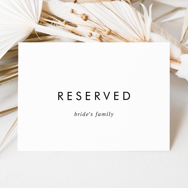 Chic Typography Reserved Sign (Creator heeft geüpload)