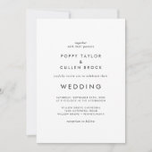 Chic Typography Wedding Kaart (Voorkant)