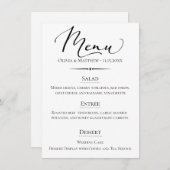 Chic Typography Wedding Menu (Voorkant / Achterkant)