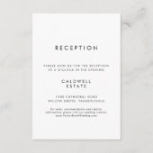 Chic Typography Wedding Reception Informatiekaartje (Voorkant)