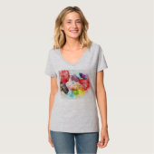 Chic Umbrella Design T-shirt voor dames (Voorkant volledig)