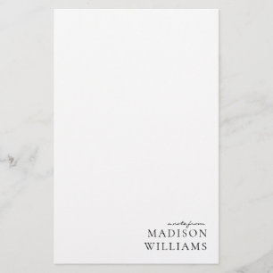 Chic Une note de la papeterie de typographie de sc