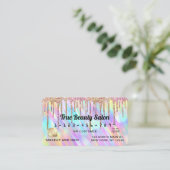 Chic Unicorn Holographic Glitter Drupt Krediet Visitekaartje (Staand voorkant)