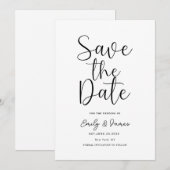 chic uniek Moderne Elegantie minimalistisch Save The Date (Voorkant / Achterkant)