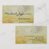 Chic Unique Gellow Grey Mortar Abstract Visitekaartje (Voorkant / Achterkant)