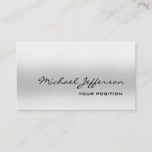 Chic Unique Grijs Trendy Persoonlijk Visitekaartje (Voorkant)