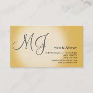 Chic Unique Monogram Visitekaartje