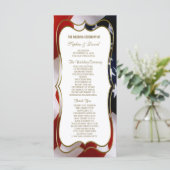 Chic USA flag Gold Mariage programme personnalisé (Debout devant)