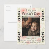 Chic Vaderdag Briefkaart met aangepaste foto (Voorkant / Achterkant)