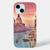 Chic Venice Canal Pastel Waterverf Art Case-Mate iPhone Case (Achterkant)
