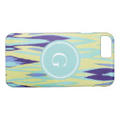 Chic vibrated yellow paars waterverf ikat-patroon Case-Mate iPhone case (Achterkant (Horizontaal))