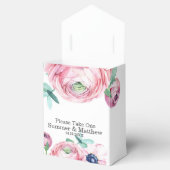 Chic Victoriaans Blush Pink Peony Daisy Wedding Bedankdoosjes (Geopend)