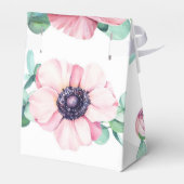 Chic Victoriaans Blush Pink Peony Daisy Wedding Bedankdoosjes (Achterkant)