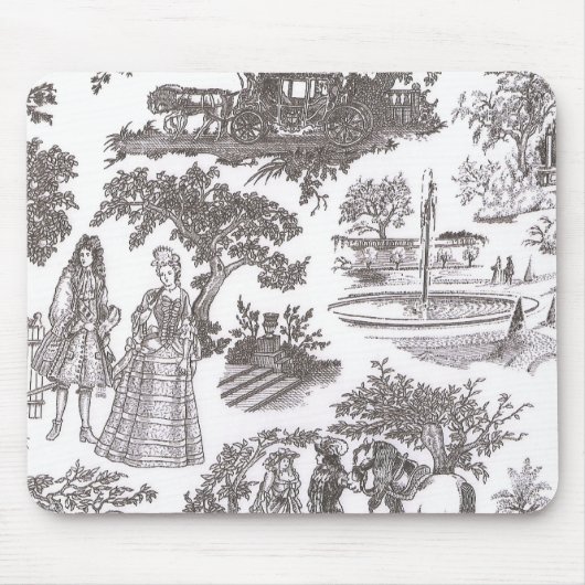  Chic Victoriaans Toile Mousepad Muismat (Voorkant)