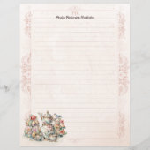 Chic Victorian Tea Monogramme Papeterie Linked (Devant)