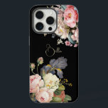 Chic Vintage Personnalisé Roses & Iris<br><div class="desc">De beaux pulvérisateurs intemporels et élégants de roses roses artistiques et blanches,  des pivoines et des iris à barbe violet au feuillage délicat. Inclut un champ de texte modifiable pour votre personnalisation et la couleur arrière - plan est personnalisable.</div>