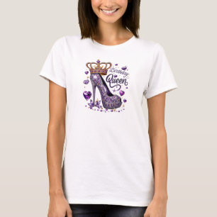 Chic violet diamant haut talon d'anniversaire rein