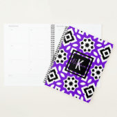 Chic violet noir & blanc géométrique Personnalisé (Devant avec enveloppe)