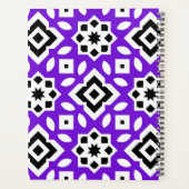 Chic violet noir & blanc géométrique Personnalisé (Dos)