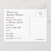 chic violet photo Graduation Invitation (Dos)