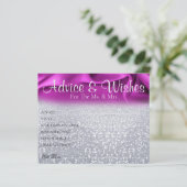 Chic violet soie velours Mariage Conseils Carte de (Debout devant)