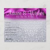 Chic violet soie velours Mariage Conseils Carte de (Devant)