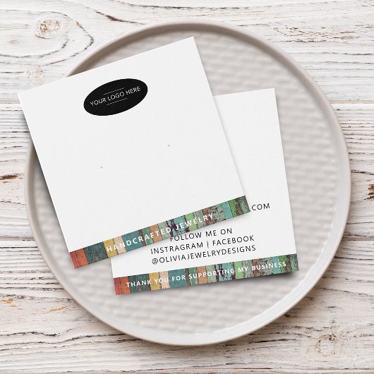 Chic Voeg je Logo Stud Earring Display Kaart