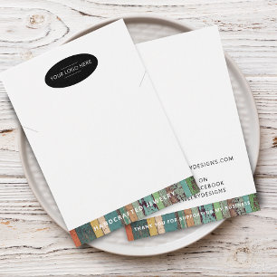 Chic Voeg Jouw Logo Sieraden Displaykaart Visitekaartje