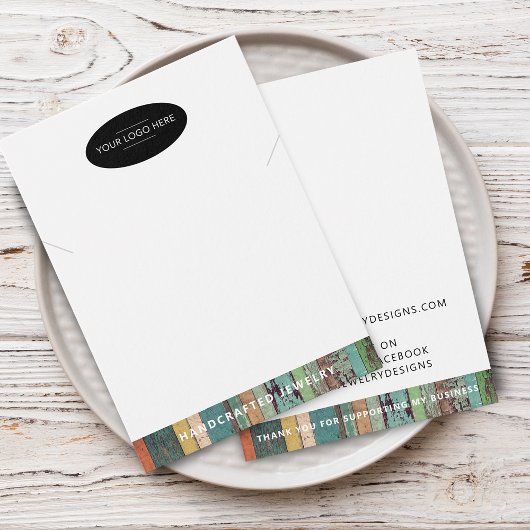 Chic Voeg uw Logo Ketting Display Kaart