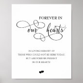 Chic Voor Altijd In Onze Hart In Liefdevolle Herin Poster (Voorkant)