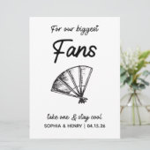 Chic  voor onze fans bruiloft gunst teken (Staand voorkant)