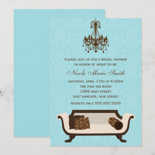 Chic-Vrijgezellenfeest Kaart (Voorkant / Achterkant)