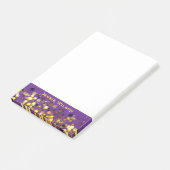 Chic vrouwelijk violet gouden lijst genoemd post-it® notes (Schuin)