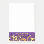 Chic vrouwelijk violet gouden lijst genoemd post-it® notes (Voorkant)