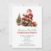 Chic Watercolor Christmas Scene Holiday Invitation (Devant)